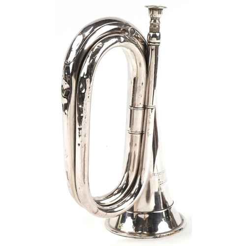 491 - Silver plated bugle for the 23rd LCBB number 12 presented by The Right Honourable The Lord Mayor of ... 