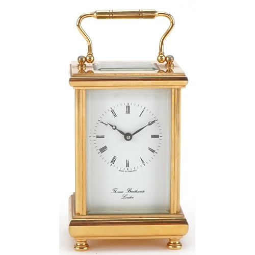 236 - Thomas Braithwaite of London brass carriage clock, 11cm high