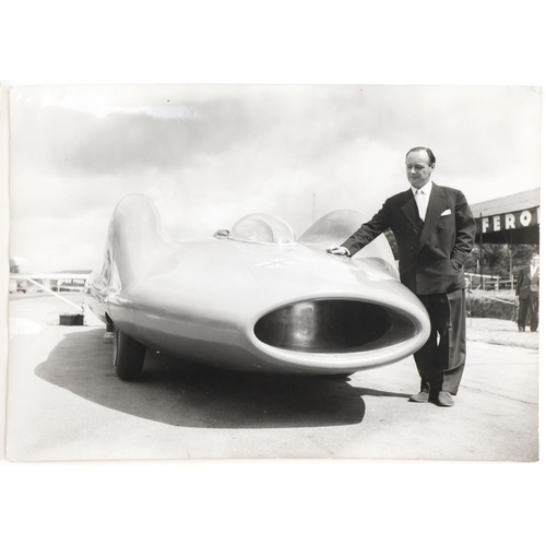 1471 - Donald Campbell and Blue Bird, Press release photograph for the First Test July 8th 1960 along with ... 