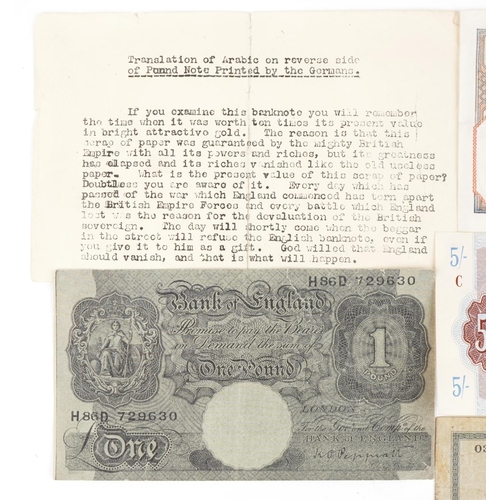 1288 - Bank of England propaganda note for World War II dropped by the Germans over North Africa, British M... 