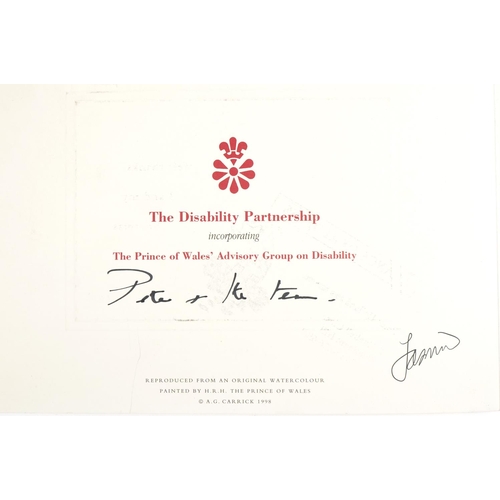 1325 - Royal memorabilia Christmas cards sent by King Charles III to The Disability Partnership and a St Ja... 