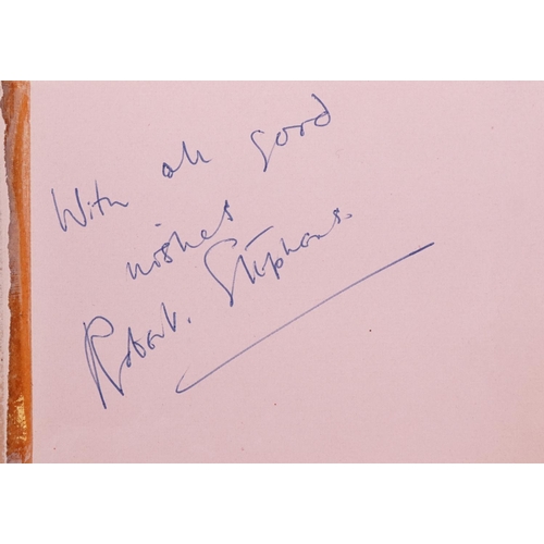 1321 - Autograph album with various autographs including Patrick McGoohan and Stanley Unwin collected by th... 