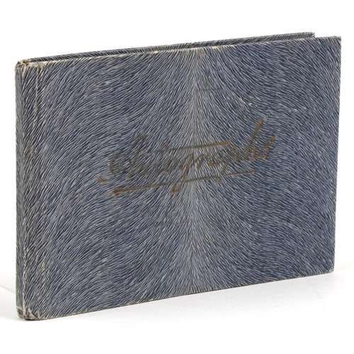 1321 - Autograph album with various autographs including Patrick McGoohan and Stanley Unwin collected by th... 