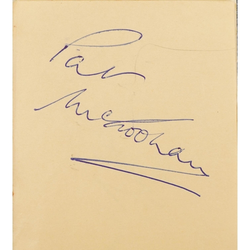 1321 - Autograph album with various autographs including Patrick McGoohan and Stanley Unwin collected by th... 