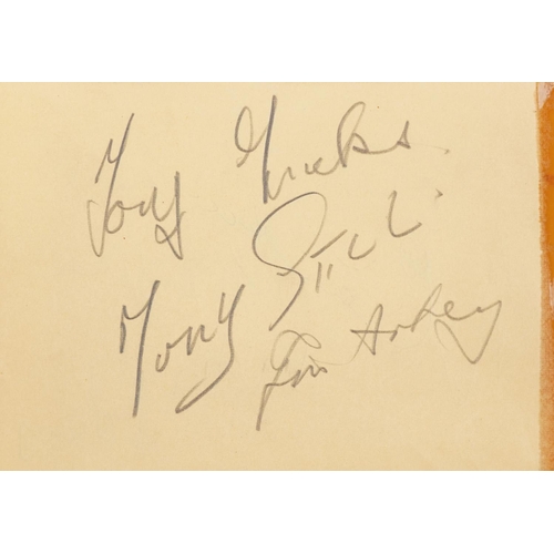 1321 - Autograph album with various autographs including Patrick McGoohan and Stanley Unwin collected by th... 