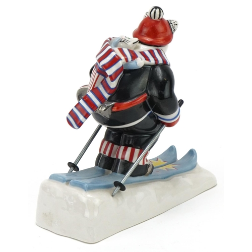 1046 - R Benedikt for Villeroy & Boch porcelain Benedikt Sport skier, 16cm high