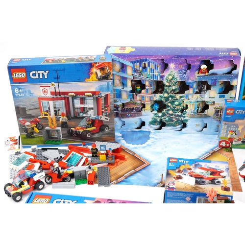 566 - Collection of Lego City construction sets with boxes including numbers 60264, 60319 and 60353