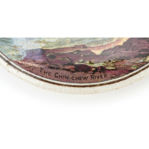 190 - Two Victorian Staffordshire pot lids, the Chin-Chew River and I Consent She Replied if you Promise, ... 