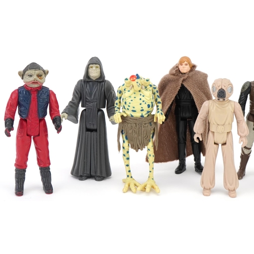 556 - Star Wars action figures by LFL including Nien Nunb, Lando and Emperor