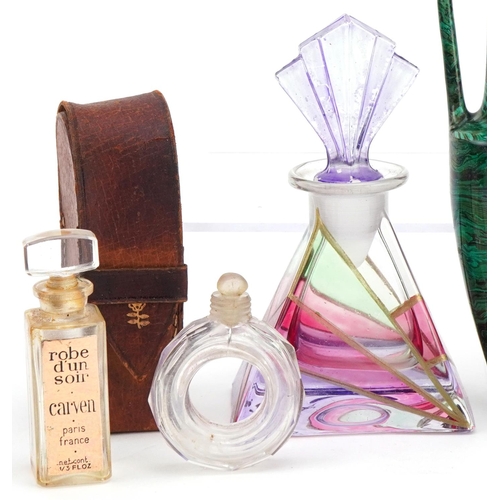 1139 - Vintage and later scent bottles including art glass examples, the largest 12cm high