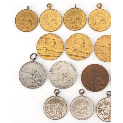 1335 - Collection of 1960s and 70s marksmanship rifle medallions