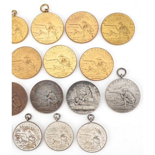 1335 - Collection of 1960s and 70s marksmanship rifle medallions