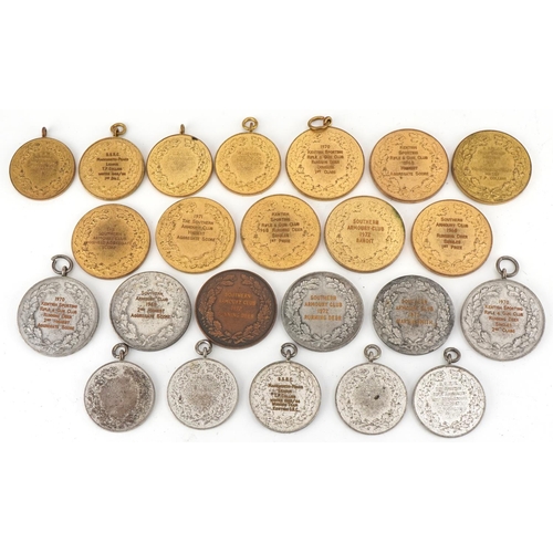 1335 - Collection of 1960s and 70s marksmanship rifle medallions