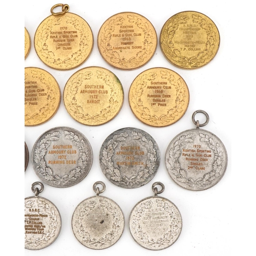 1335 - Collection of 1960s and 70s marksmanship rifle medallions