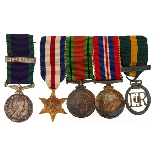 1499 - British military interest dress medals including For Campaign Service with Borneo bar