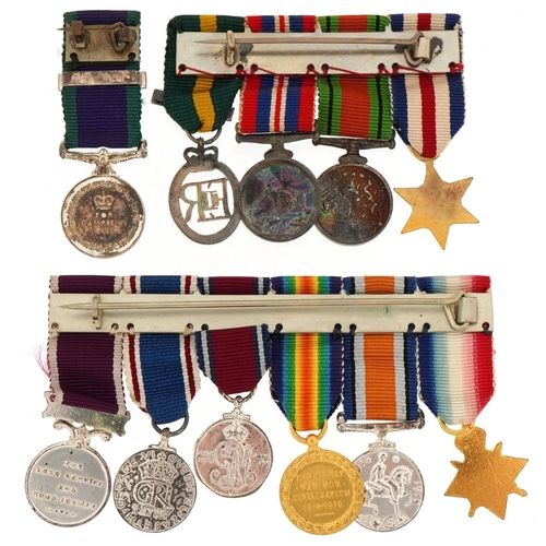 1499 - British military interest dress medals including For Campaign Service with Borneo bar