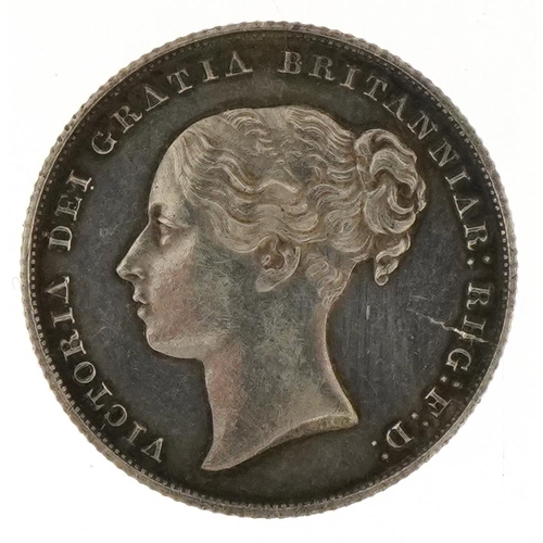 1232 - Queen Victoria silver shilling dated 1858