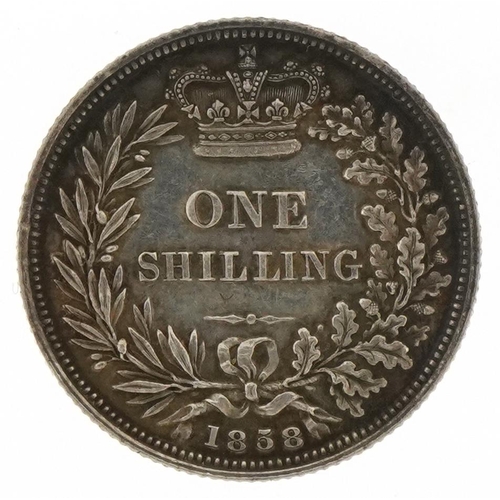 1232 - Queen Victoria silver shilling dated 1858