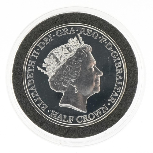 1270 - Queen Elizabeth II Gibraltar silver half crown commemorating The Queen's 90th Birthday in 2016