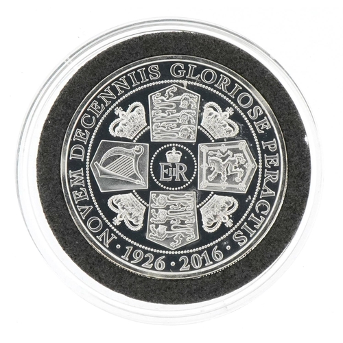 1270 - Queen Elizabeth II Gibraltar silver half crown commemorating The Queen's 90th Birthday in 2016