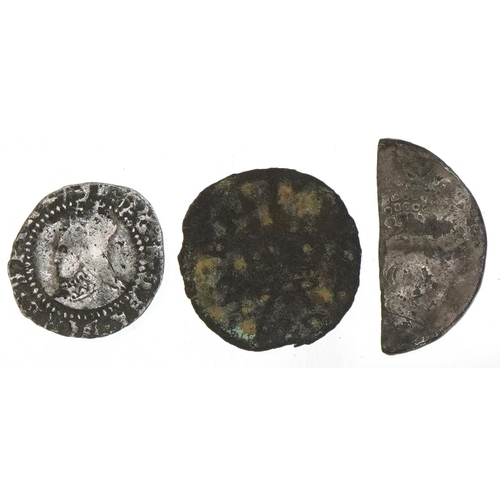 1253 - Two hammered silver coins and one other