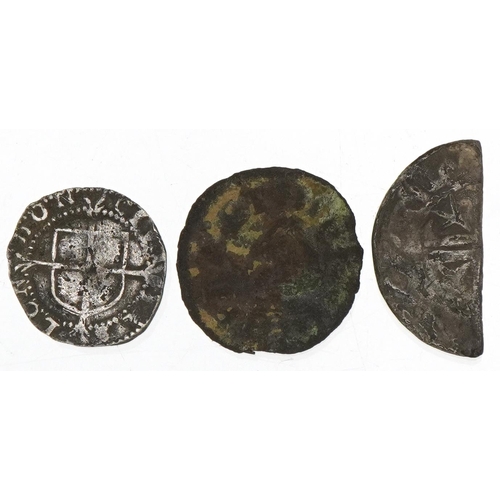 1253 - Two hammered silver coins and one other