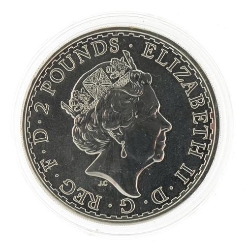 1265 - Queen Elizabeth II Britannia one ounce fine silver coin dated 2016