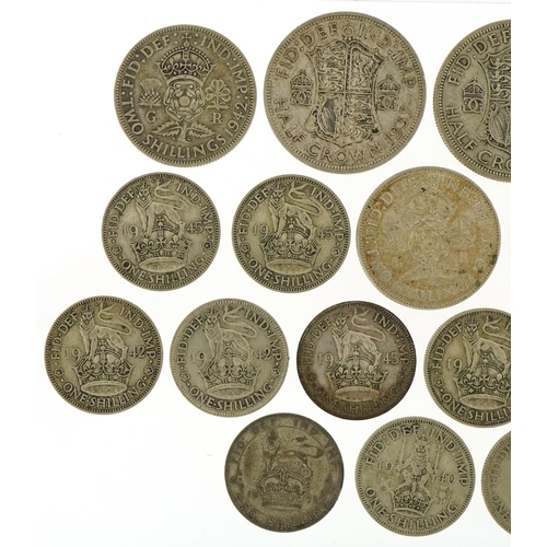 1240 - Pre 1947 coinage to include half crowns, florins and shillings, 142.9g