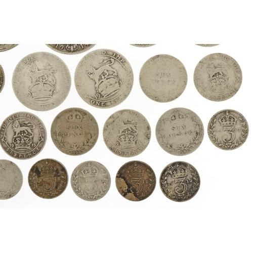 1241 - Pre 1920 silver florins, shillings, sixpences and silver threepences, 151.9g