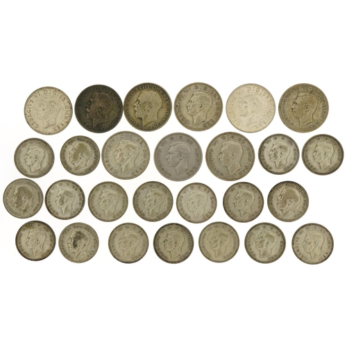 1237 - Pre 1947 silver coinage to include florins and sixpences, 201g