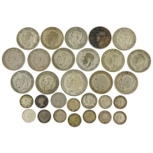 1239 - Pre 1947 silver coinage including florins, sixpences and silver threepenny pieces, 203.3g