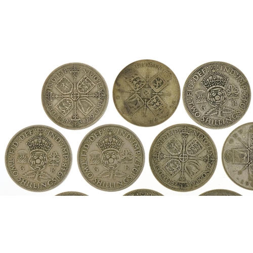 1239 - Pre 1947 silver coinage including florins, sixpences and silver threepenny pieces, 203.3g