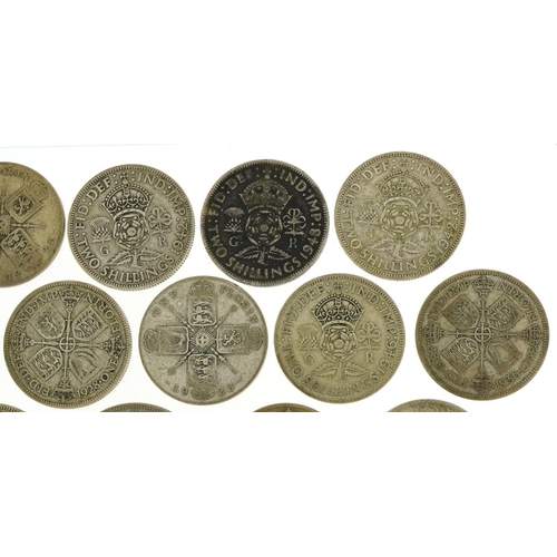 1239 - Pre 1947 silver coinage including florins, sixpences and silver threepenny pieces, 203.3g