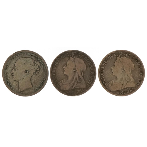 1234 - Three Victorian shillings