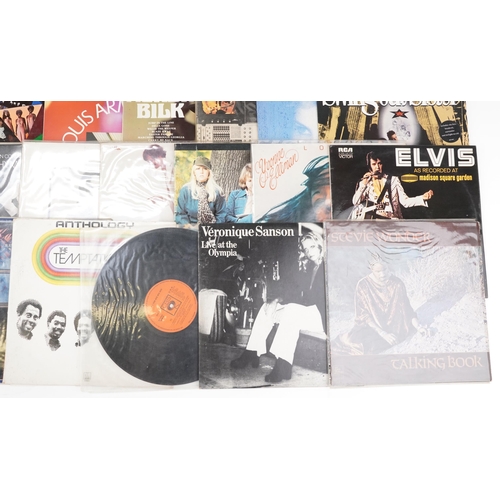 527 - Vinyl LP records including Diana Ross, Stevie Wonder, The Temptations, ABBA, Elvis and Eric Clapton