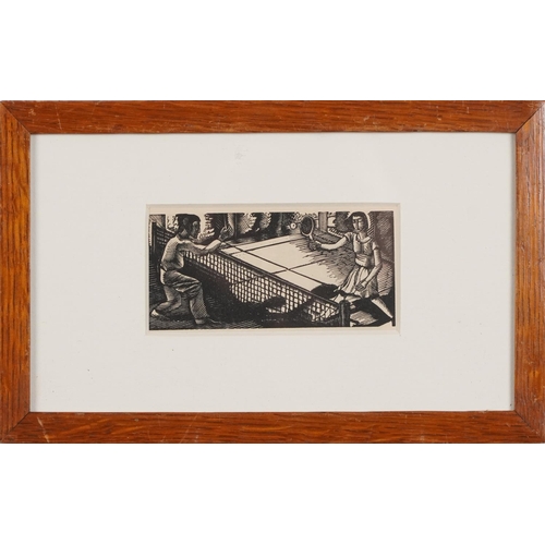 1308 - Eric Ravilious - The Twelve Moneths, wood engraving, mounted, framed and glazed, 9.5cm x 5cm