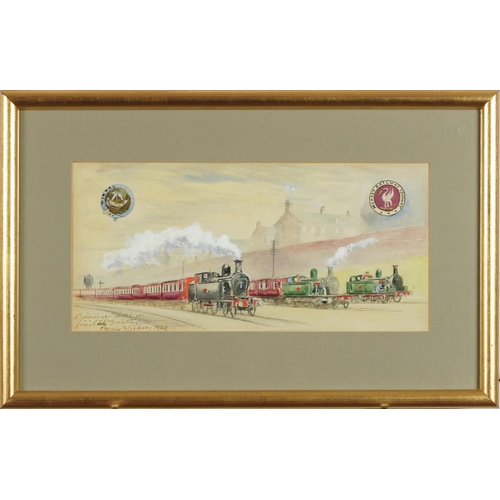 1487 - James Vickery 1943 - Watercolour Preliminary sketch for finished painting of the Mersey Railway Comp... 