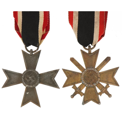 1524 - Two German military interest World War II Merit Cross medals