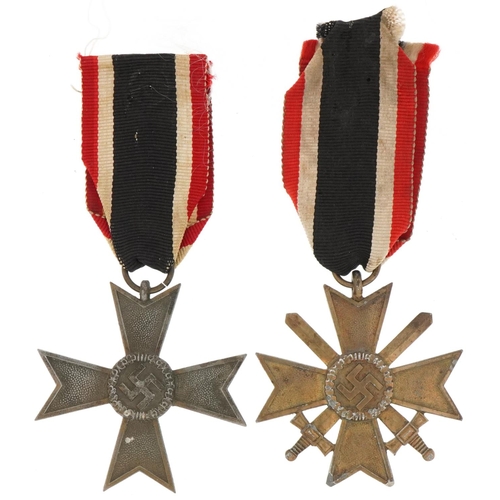 1524 - Two German military interest World War II Merit Cross medals