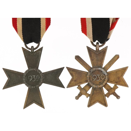 1524 - Two German military interest World War II Merit Cross medals