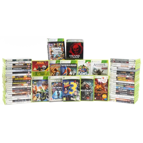 640 - Large collection of Xbox 360 games console games including Borderlands, Assassin's Creed III, Grand ... 