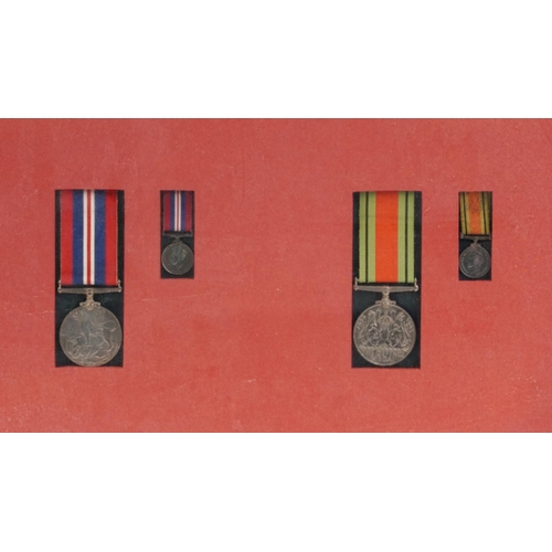 1509 - Military interest selection of World War II style dress medals including miniatures, mounted, framed... 