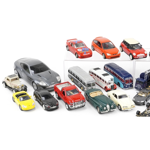 588 - Vintage and later diecast vehicles including Corgi John Player Special F1, Saico and Kinsmart