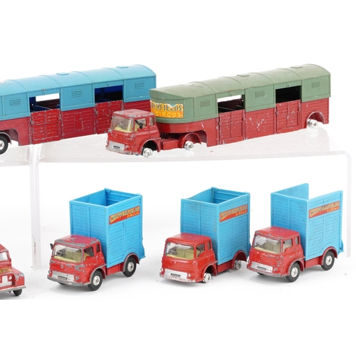 599 - Collection of vintage Dinky Chipperfield's Circus lorries