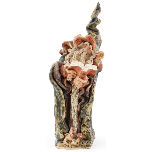 1178 - Joy Pamphilon, studio pottery sculpture of a wizard, 46cm high