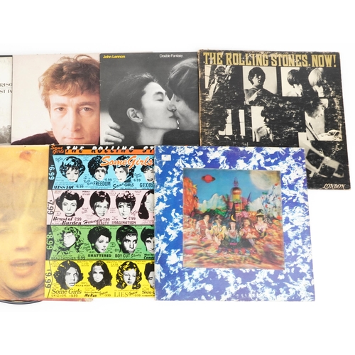 518 - Vinyl LP records including The Beatles, The Rolling Stones, David Bowie and John Lennon