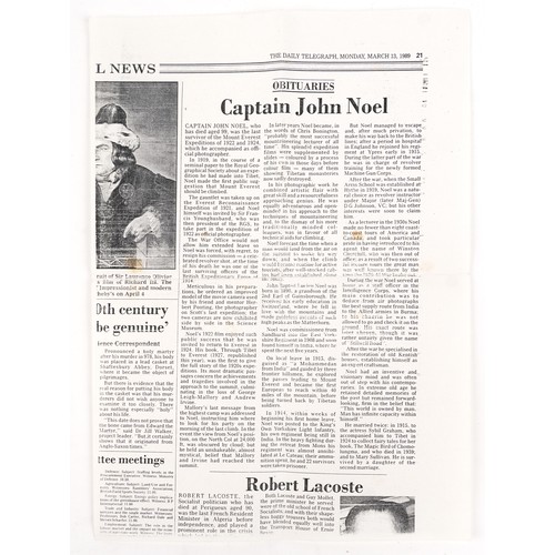 1324 - Captain John Noel 1924 Everest expedition  memorabilia including, glass photographic slides, flag, l... 