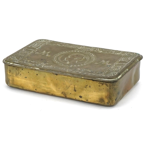 1514 - Military interest World War I brass Mary tin, Christmas 1914