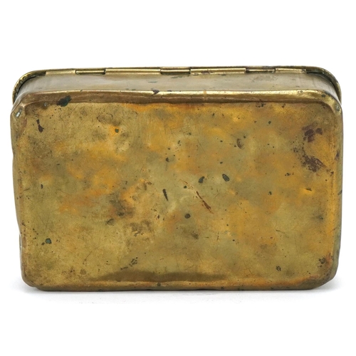 1514 - Military interest World War I brass Mary tin, Christmas 1914