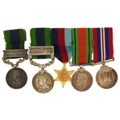 1501 - Military interest World War I dress medals including India medal with Waziristani bar